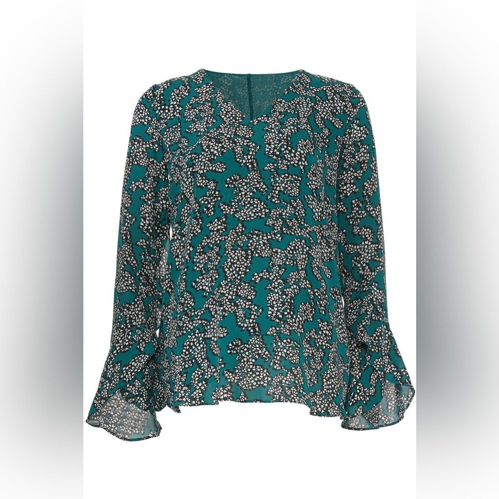 GREEN FLORAL MATERNITY TOP
